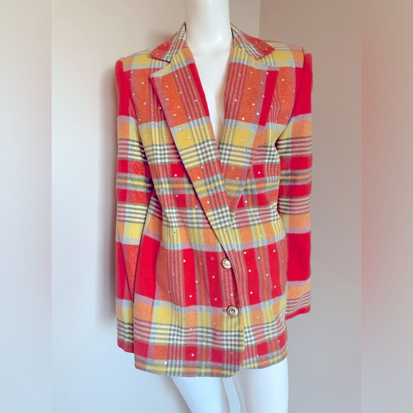 Vintage Jackets & Blazers - Criscione New York Rhinestone Blazer Jacket Size XS Rare Vintage